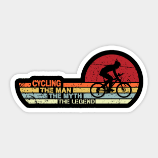 Cycling Retro style The Man Myth Legend Father day T-Shirt Sticker